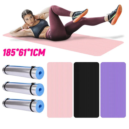 Estera de Yoga y Pilates Antideslizante NBR – 10 mm de Grosor, Multifunción Fitness