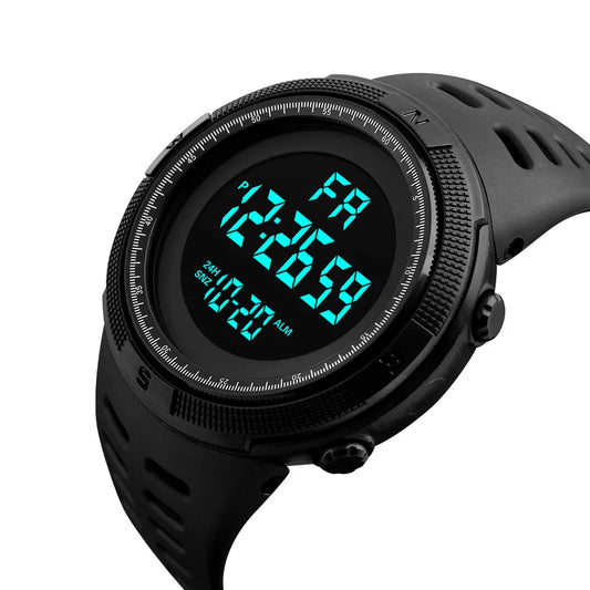 Reloj Deportivo LED Multifunción YIKAZE – Estilo Militar, Luminoso, Resistente a Golpes