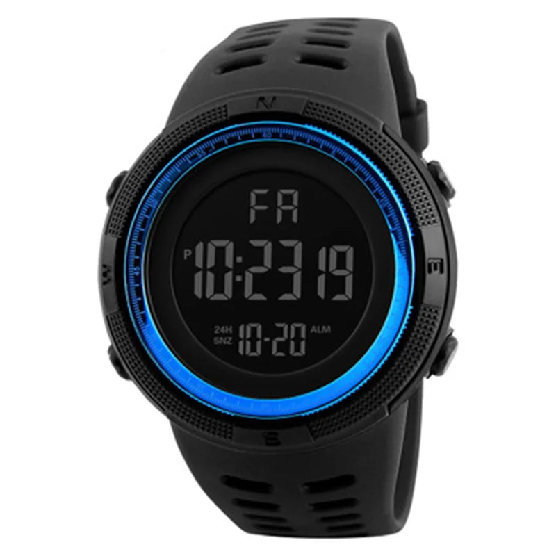 Reloj Deportivo LED Multifunción YIKAZE – Estilo Militar, Luminoso, Resistente a Golpes