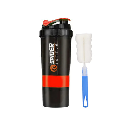 Shaker Deportivo 3 en 1 FEB.WIND – Botella Mezcladora de Proteína y Agua