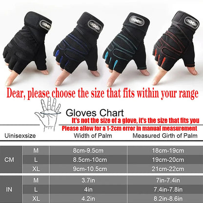 Guantes Gym Antideslizantes de Medio Dedo – Unisex con Soporte de Muñeca