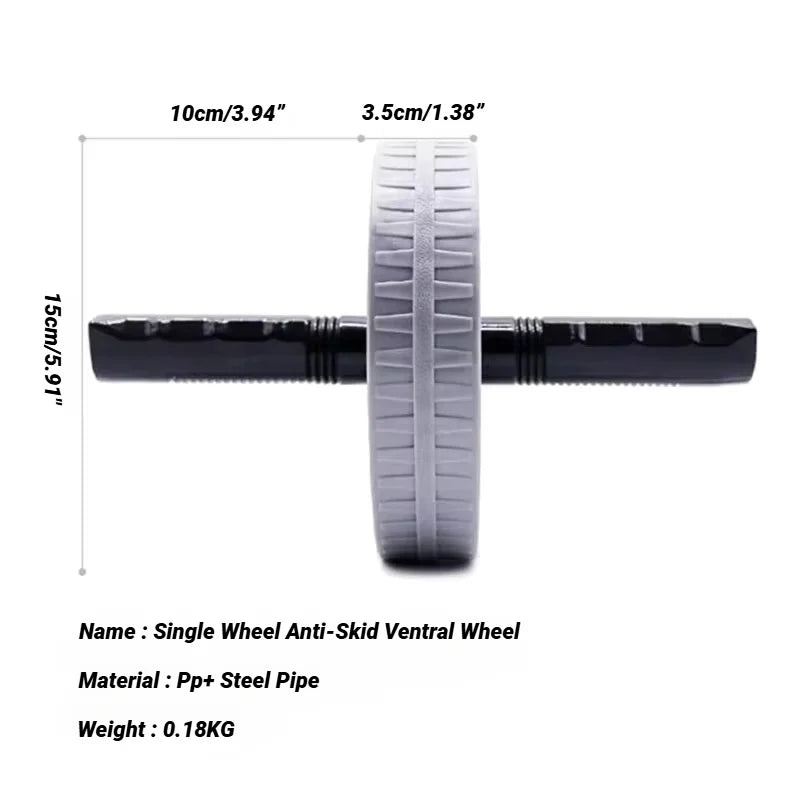 Rueda Abdominal Antideslizante con Soporte Reforzado – Rodillo de Ejercicio Silencioso