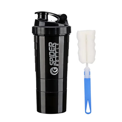 Shaker Deportivo 3 en 1 FEB.WIND – Botella Mezcladora de Proteína y Agua